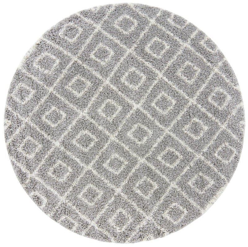 Brock · Diamond Shag Rug, gray