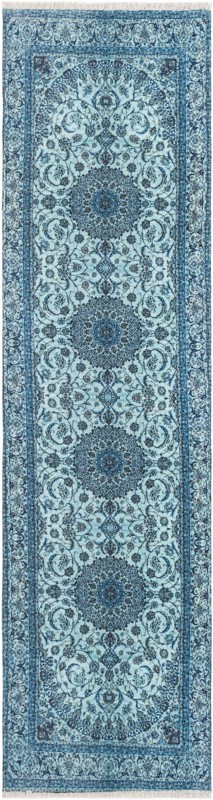 2' x 8' Haworth · Border rug, blue