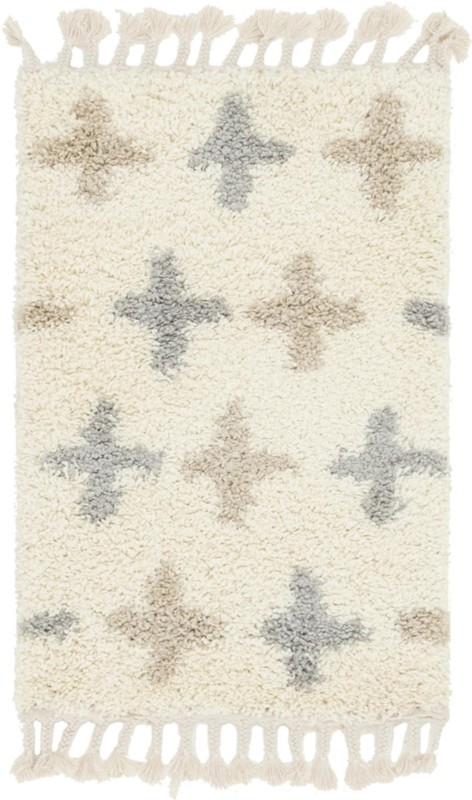 2' 2 x 3' Porteous · Geometric Shag Rug, white
