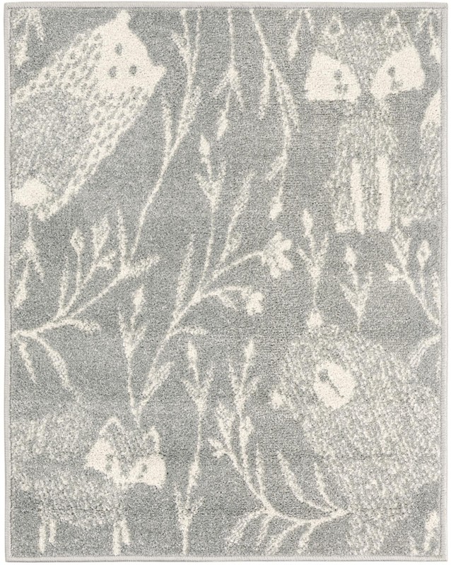 Colgan · Floral / botanical rug, gray