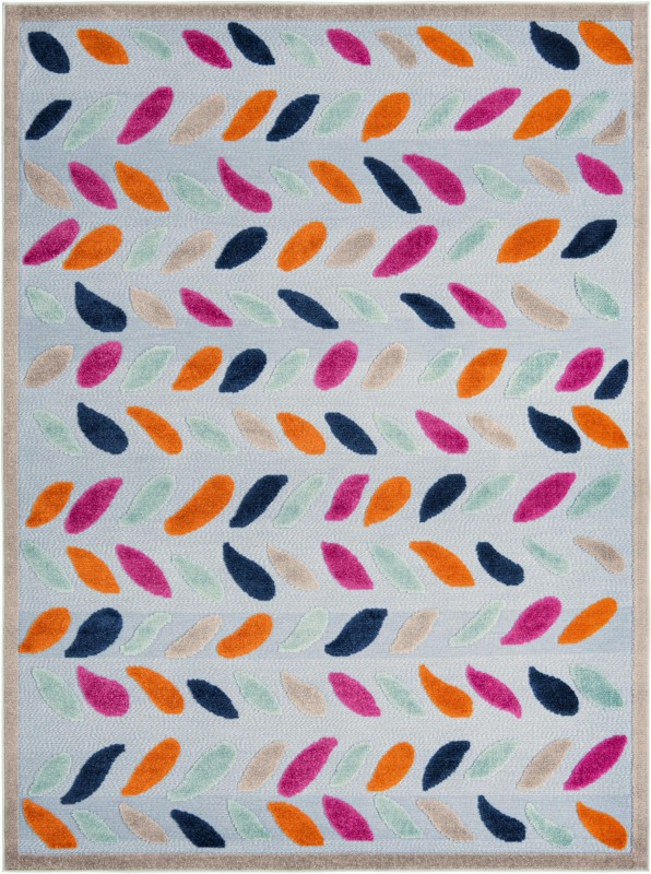 7' x 10' Boyd · Border Outdoor Rug, blue