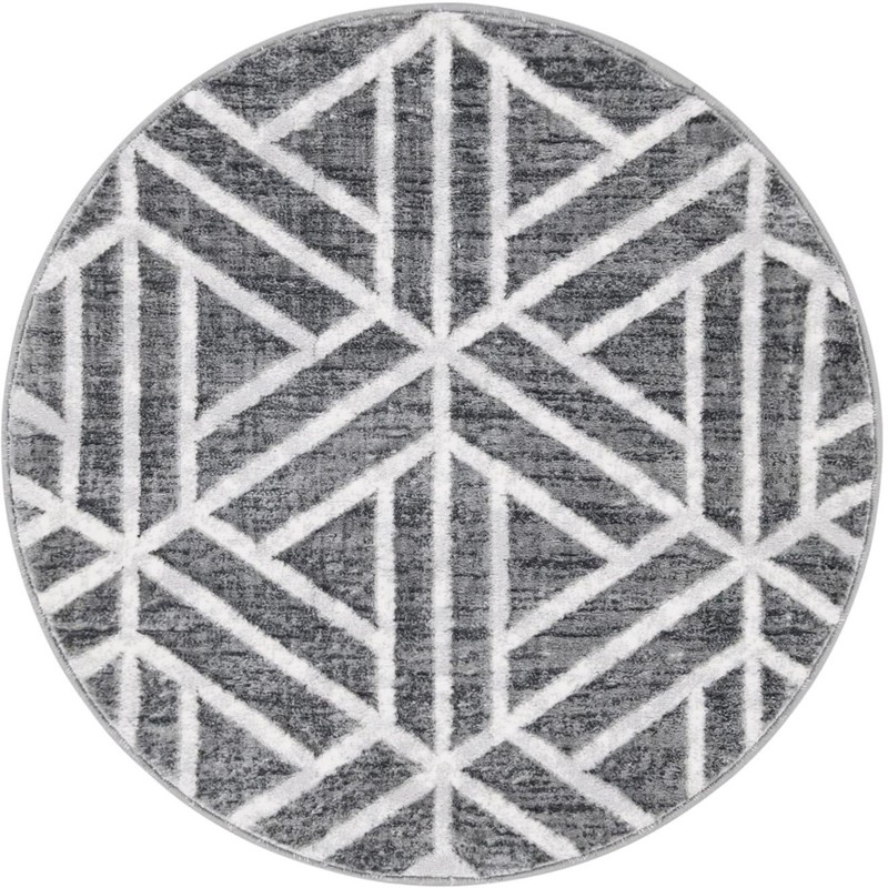 Norwood · Geometric rug, grey