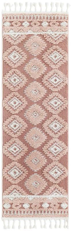 2' x 6' Bernard · Border rug, pink