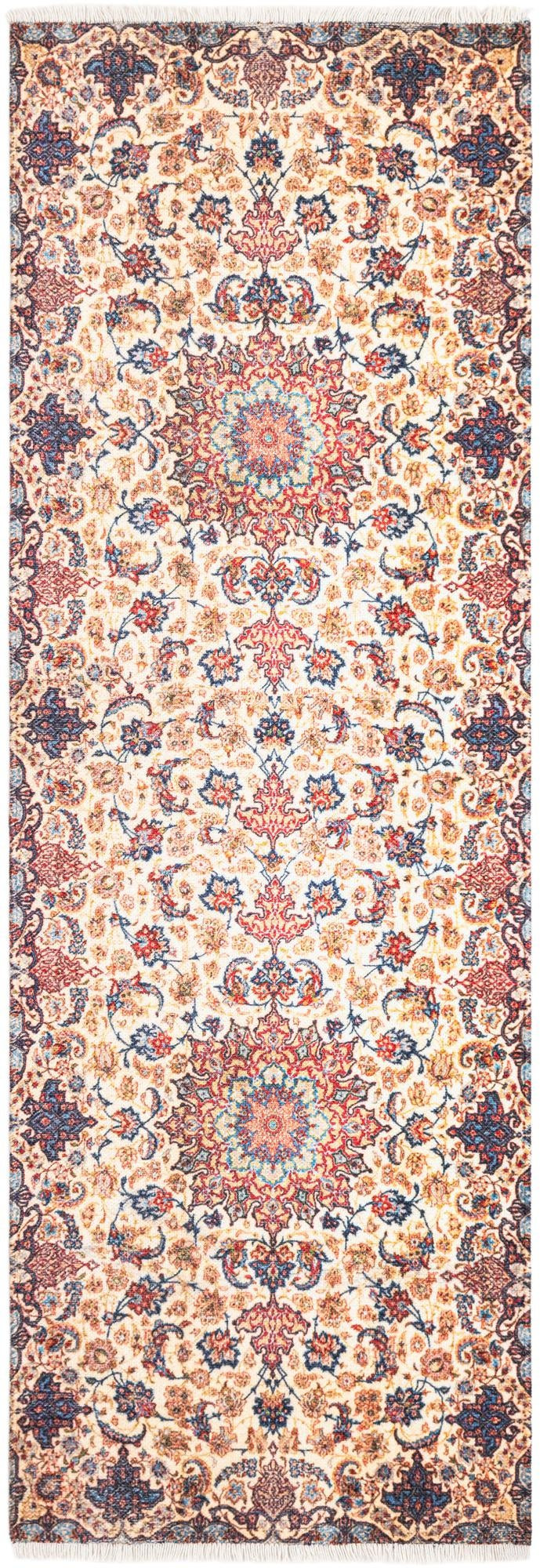 2' x 6' 1 Judith · Border rug, beige