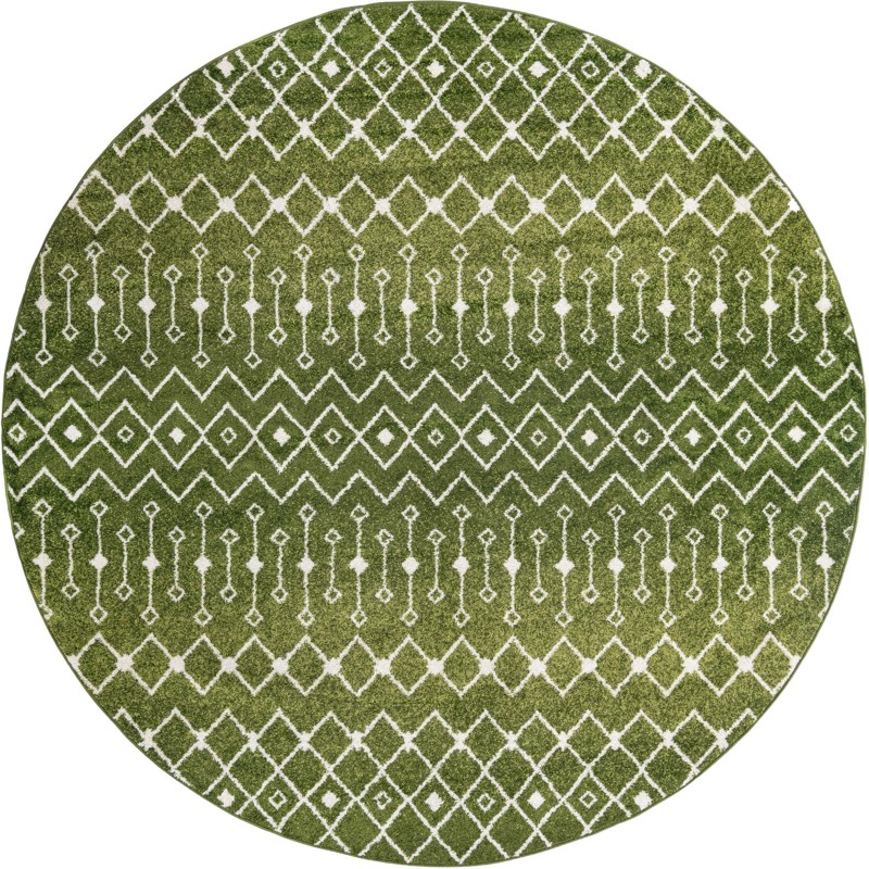 10' x 10' Boswell · Chevron rug, green
