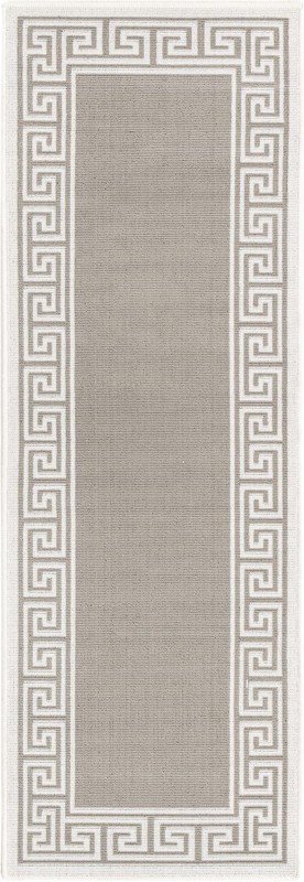 2' x 6' Bradley · Border Outdoor Rug, gray