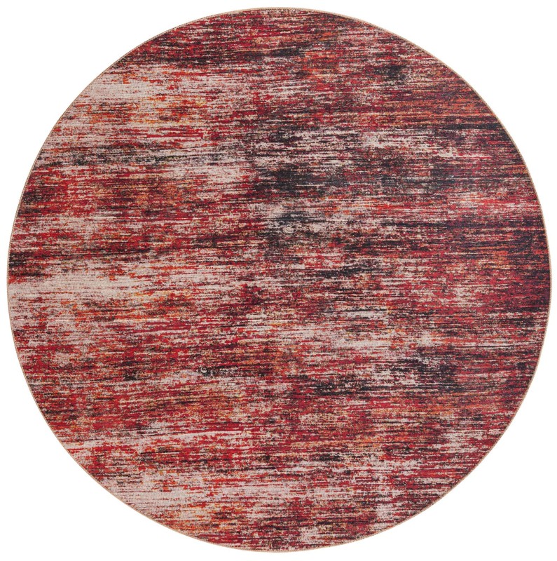 7' 7 x 7' 7 Prewitt · Abstract rug, rust red