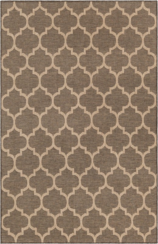 6' x 9' Flora · Trellis rug, brown and natural
