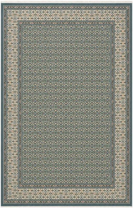 Fenton · Border rug, light blue and ivory