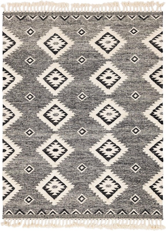 9' x 12' 2 Amaranth · Diamond Wool Rug, charcoal