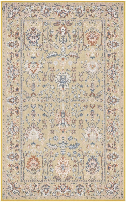 3' 3 x 5' 3 Sandys · Persian Washable Rug, yellow and blue