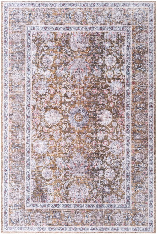 6' x 9' Bertie · Border rug, antique gold