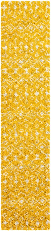 2' 7 x 12' Bayley · Diamond Shag Rug, yellow