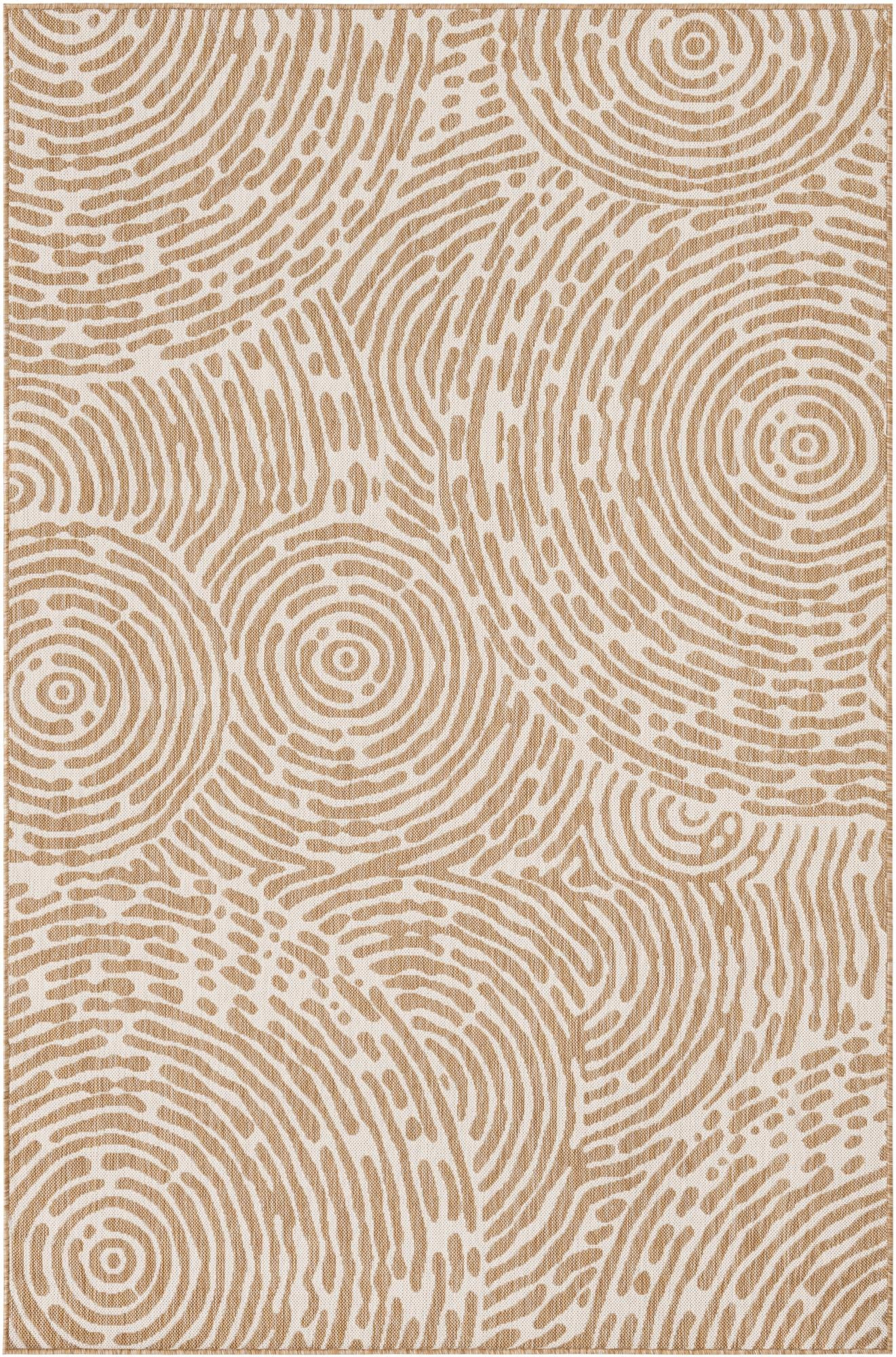6' x 9' Grafton · Abstract Outdoor Rug, taupe