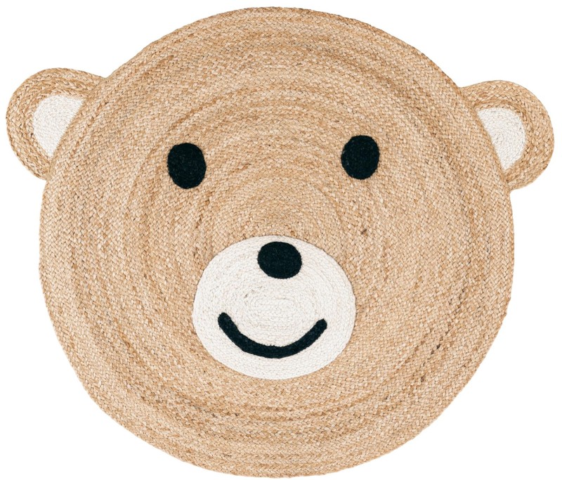 3' 1 x 3' 1 Godwin · Pictoral Braided Jute Rug, natural and white