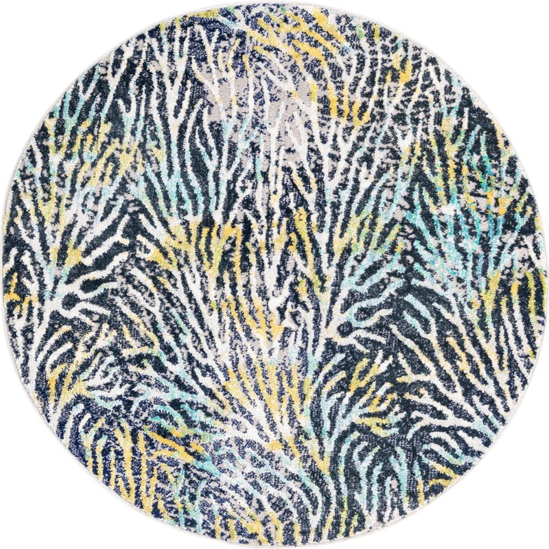 Braemar · Floral / botanical rug, blue