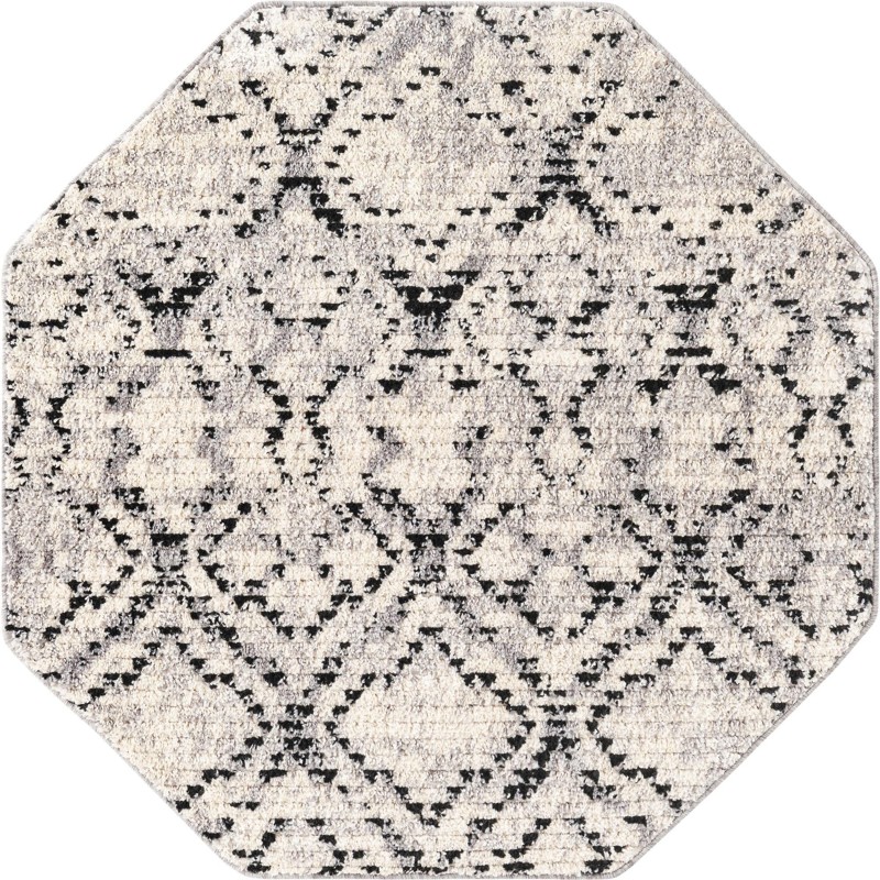 4' x 4' Tilden · Diamond rug, ivory
