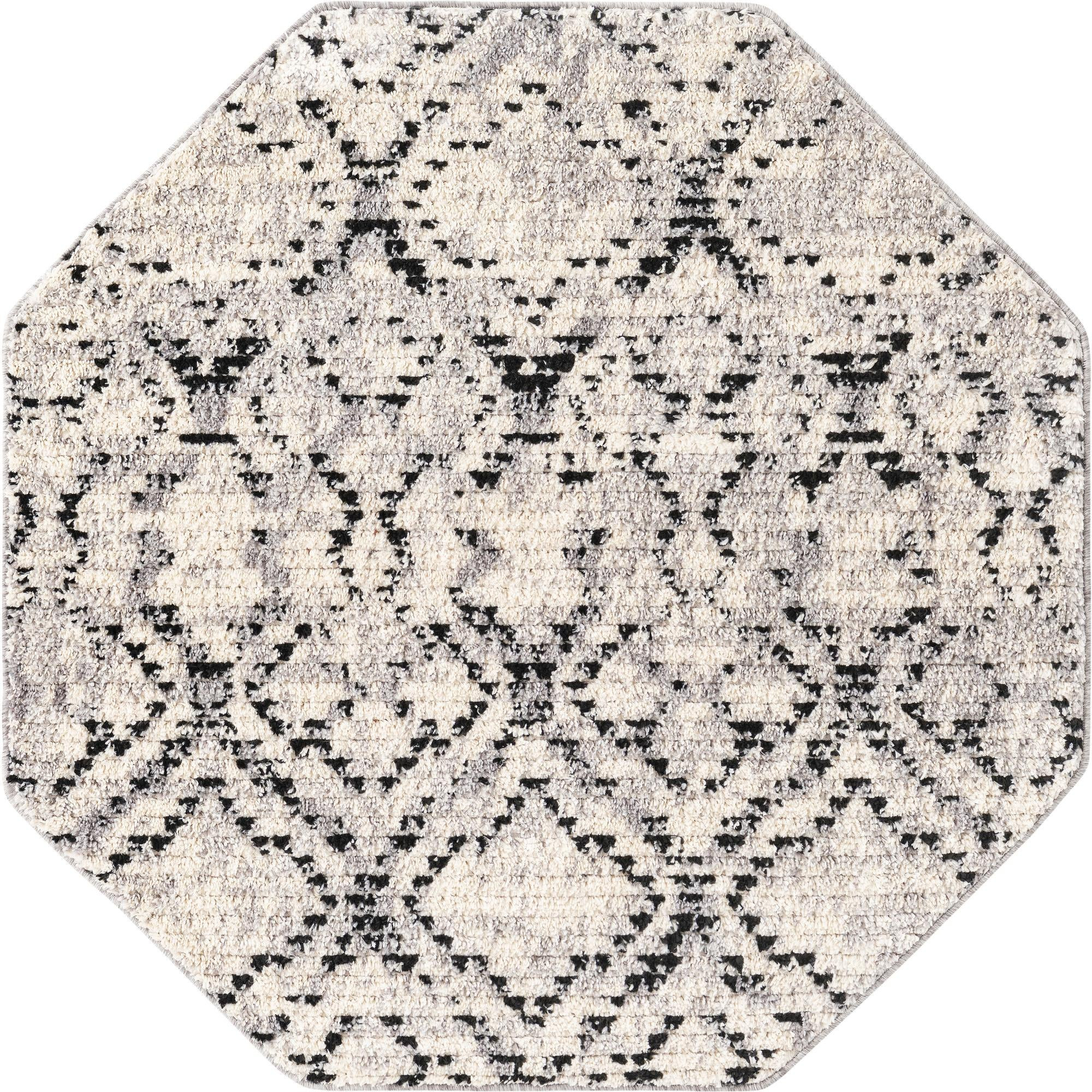 4' x 4' Tilden · Diamond rug, ivory