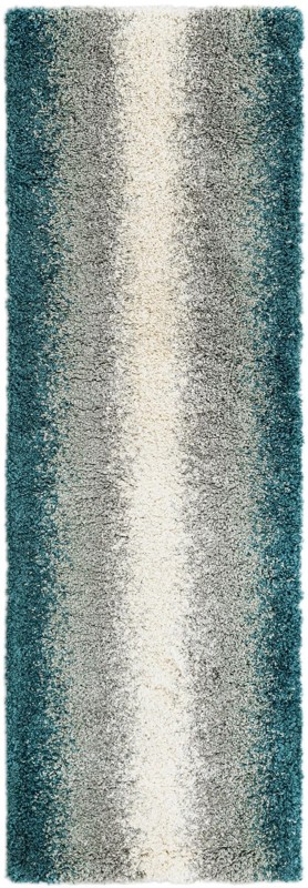 Dwyer · Gradient Shag Rug, teal