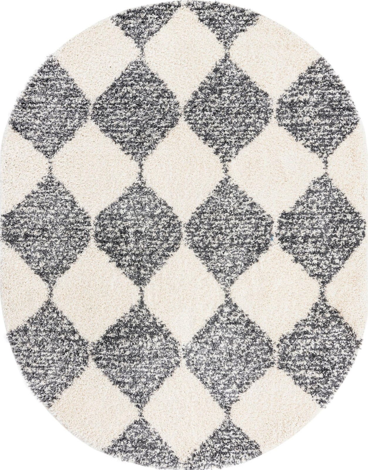 7' 10 x 10' Newton · Diamond Shag Rug, white