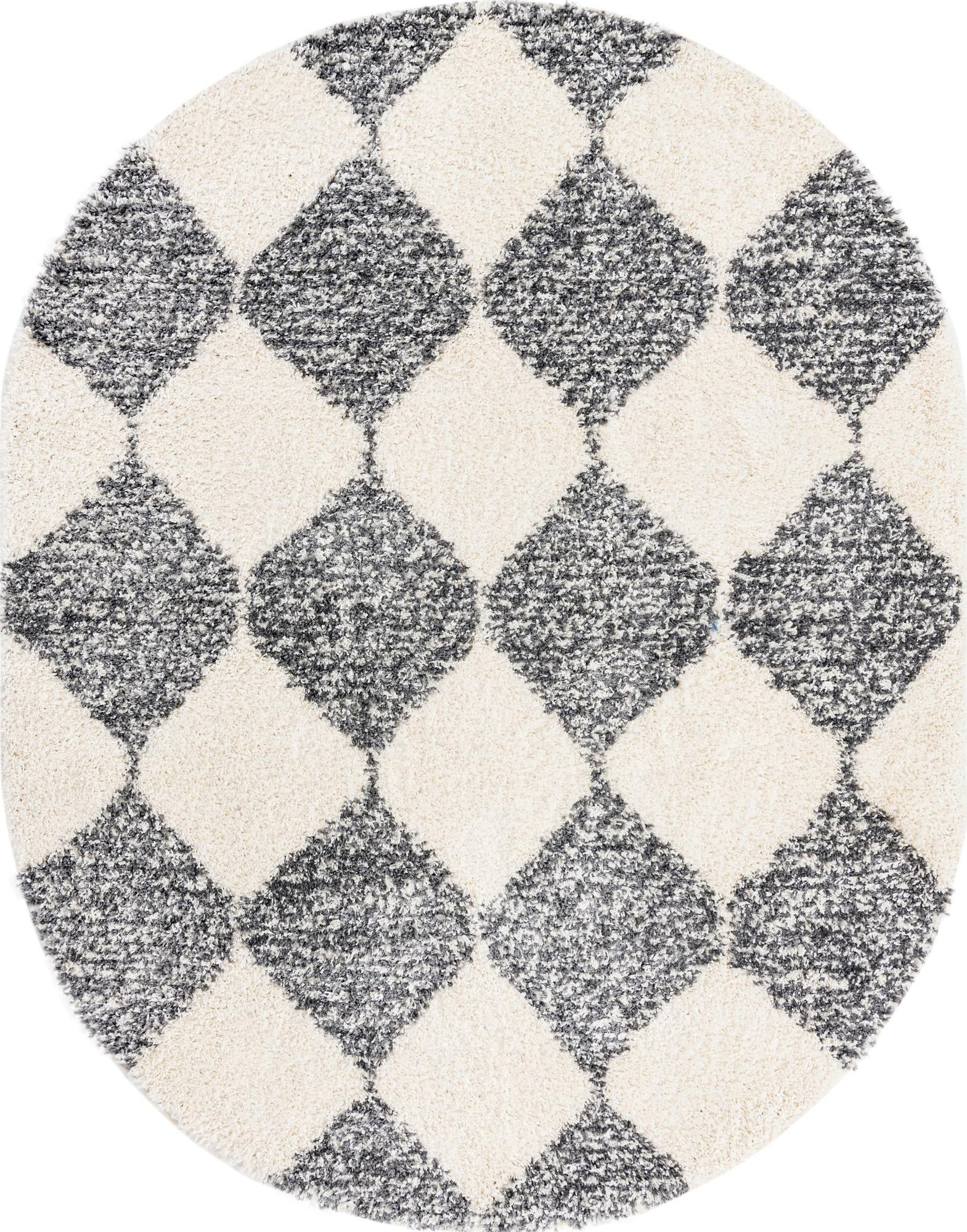 7' 10 x 10' Newton · Diamond Shag Rug, white