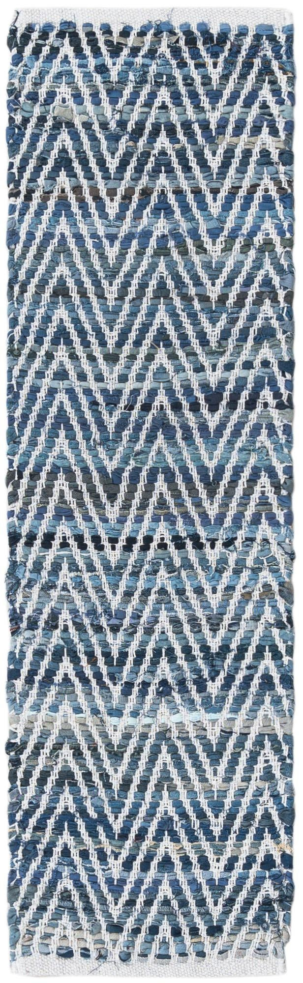 1' 2 x 4' 1 Hopkins · Chevron Chindi Rug, denim