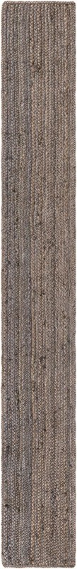 Marlin · Striped Braided Jute Rug, gray
