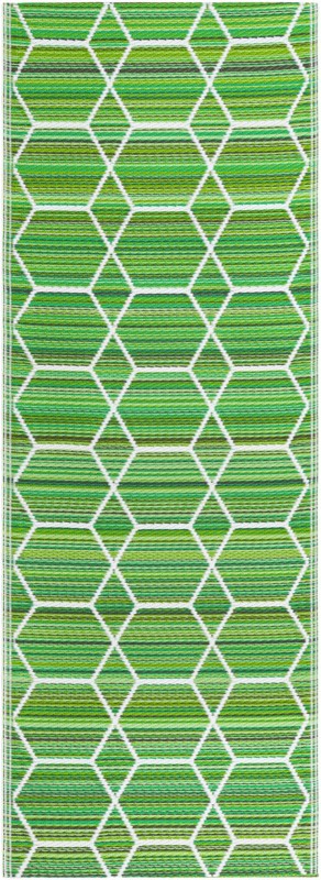 Amity · Geometric Outdoor Rug, green