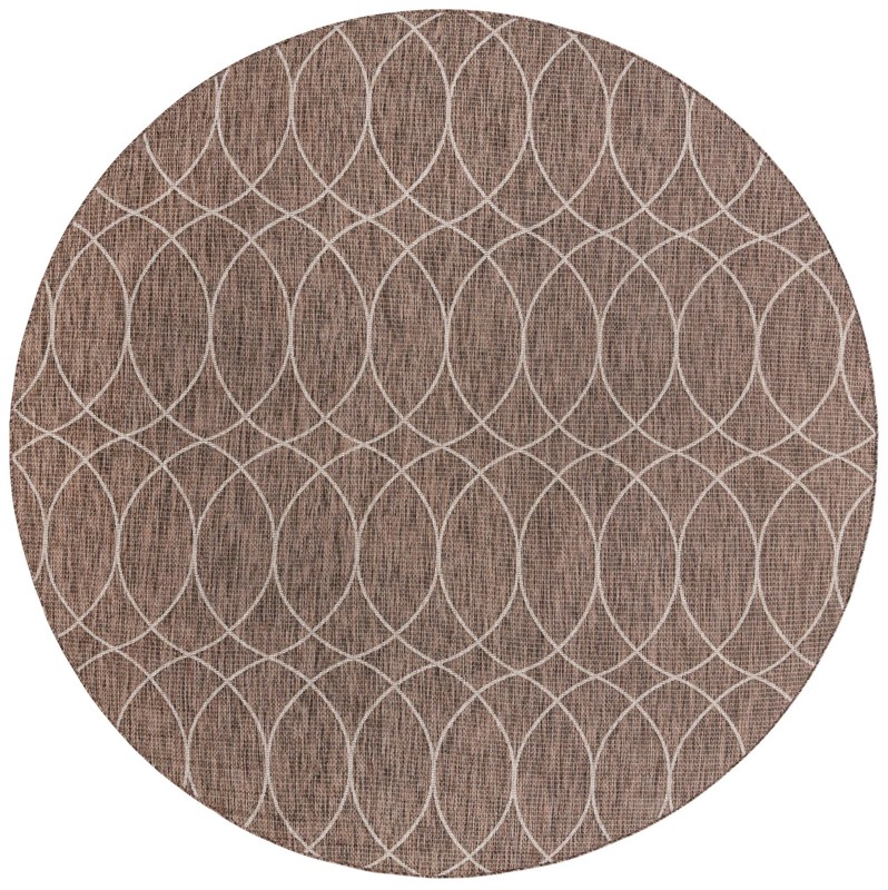 10' x 10' Atkins · Lattice Outdoor Rug, brown