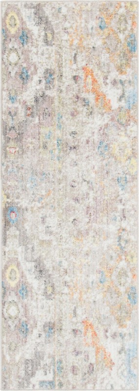 Quinn · Distressed abstract rug, cream and multi