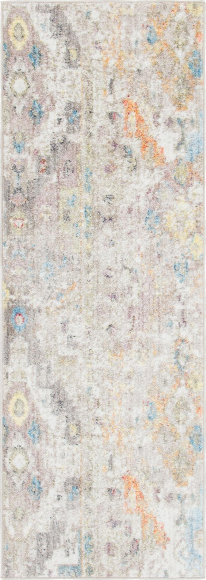 2' 2 x 6' Quinn · Distressed abstract rug, cream and multi