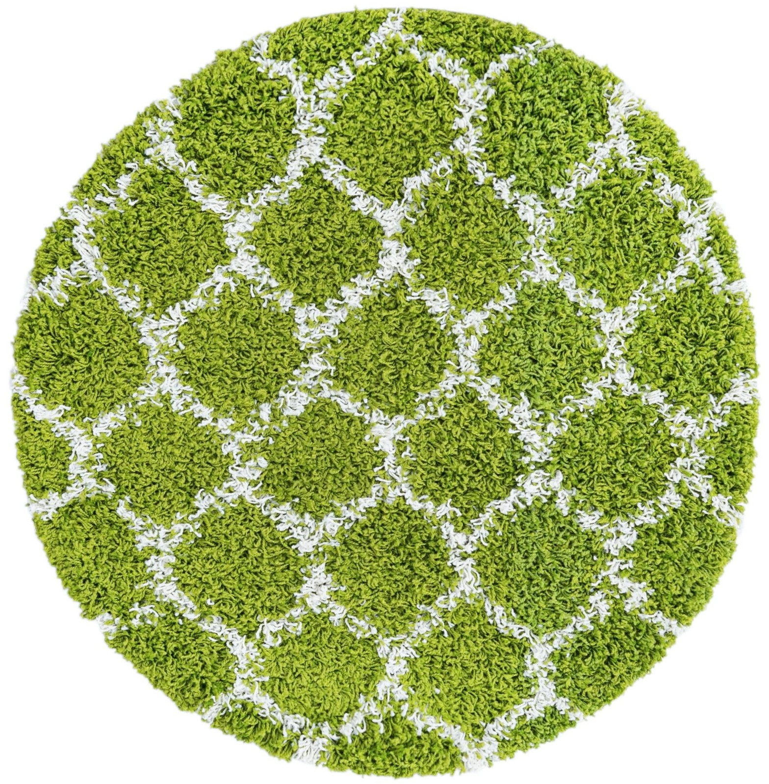 3' 3 x 3' 3 Barnett · Lattice Shag Rug, green