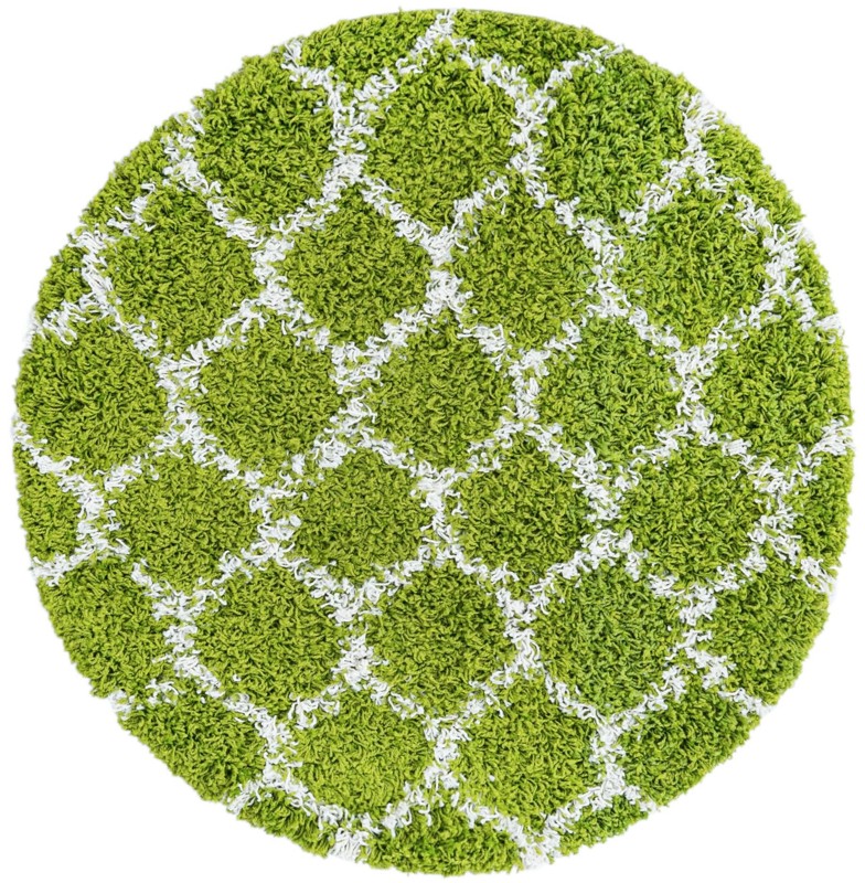 3' 3 x 3' 3 Barnett · Lattice Shag Rug, green