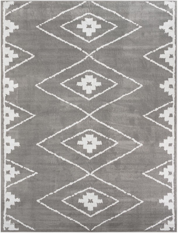 10' x 13' Sumac · Diamond rug, gray