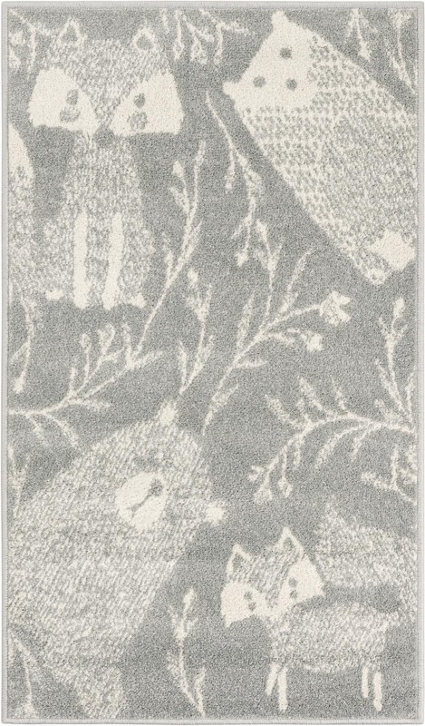 2' 2 x 3' 11 Colgan · Floral / botanical rug, gray