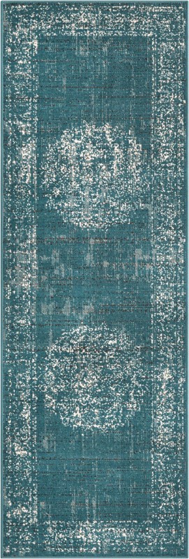Leighton · Border rug, blue