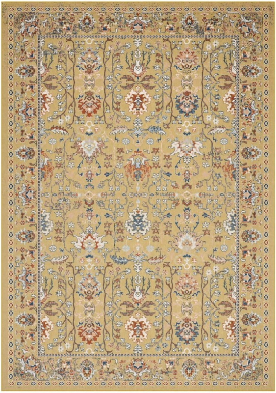 10' x 14' Sandys · Persian Washable Rug, yellow and blue