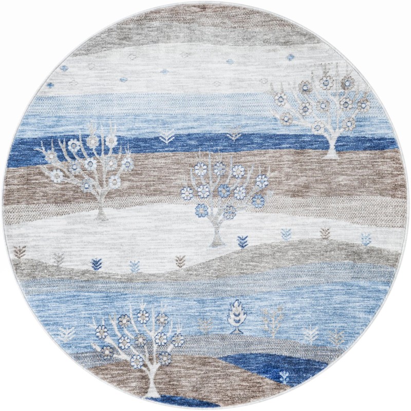 Glenn · Abstract rug, blue gray