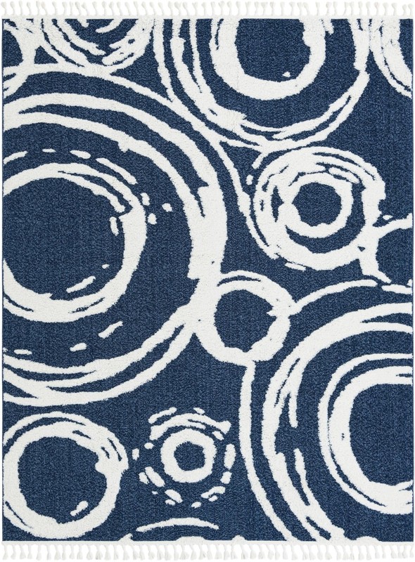 7' 10 x 10' Beech · Abstract rug, blue