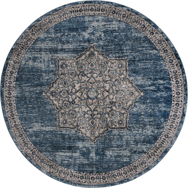 10' x 10' Wade · Border rug, blue