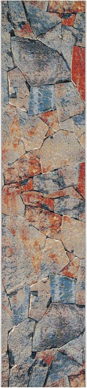 2' 7 x 12' Cobblestone · Geometric Outdoor Rug, multi