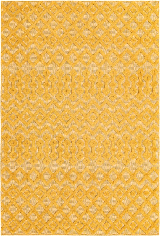6' x 9' Creed · Diamond Outdoor Rug, yellow