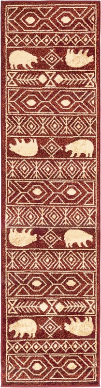 Raven · Border rug, red