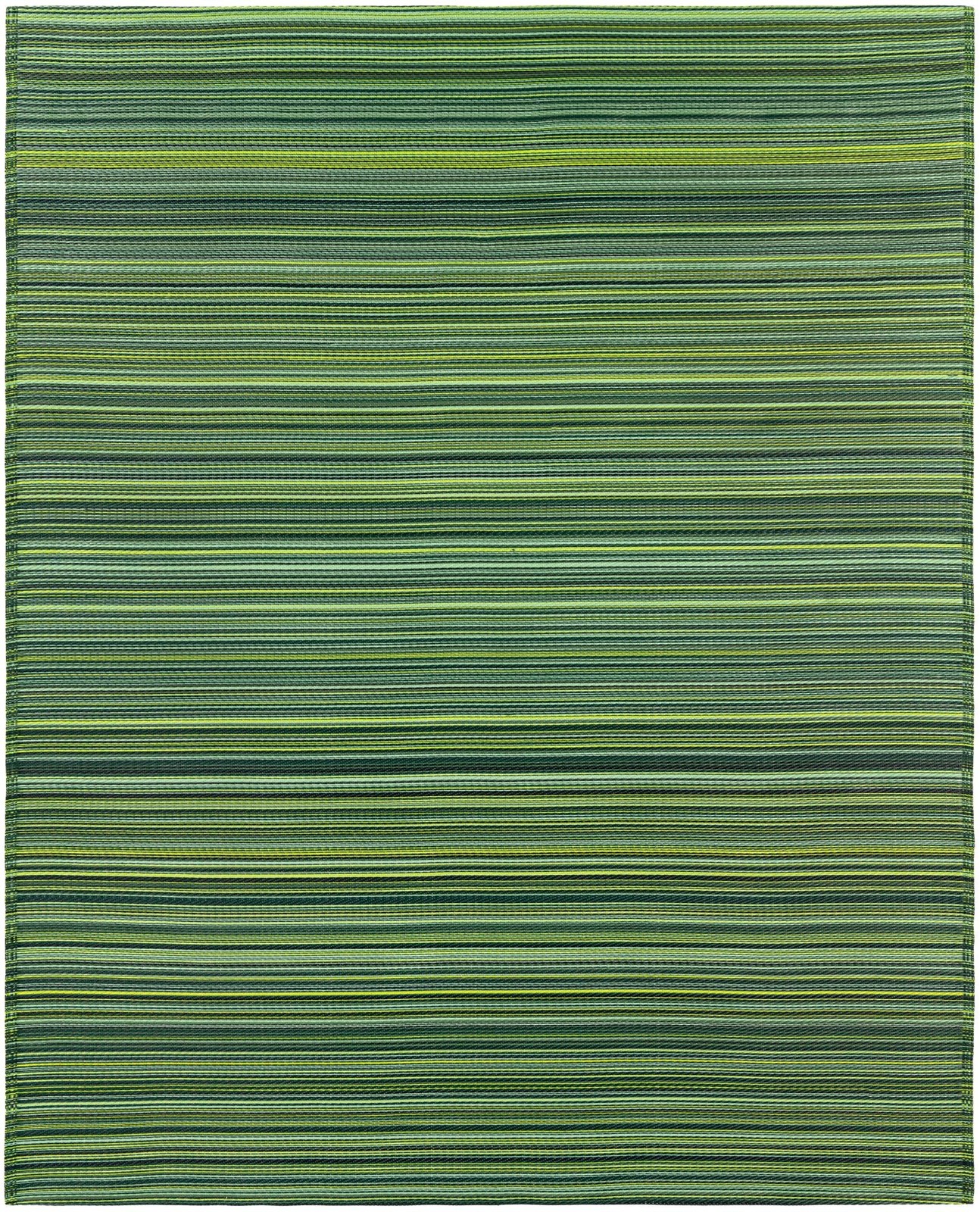 7' 10 x 10' Hollister · Striped Outdoor Rug, green