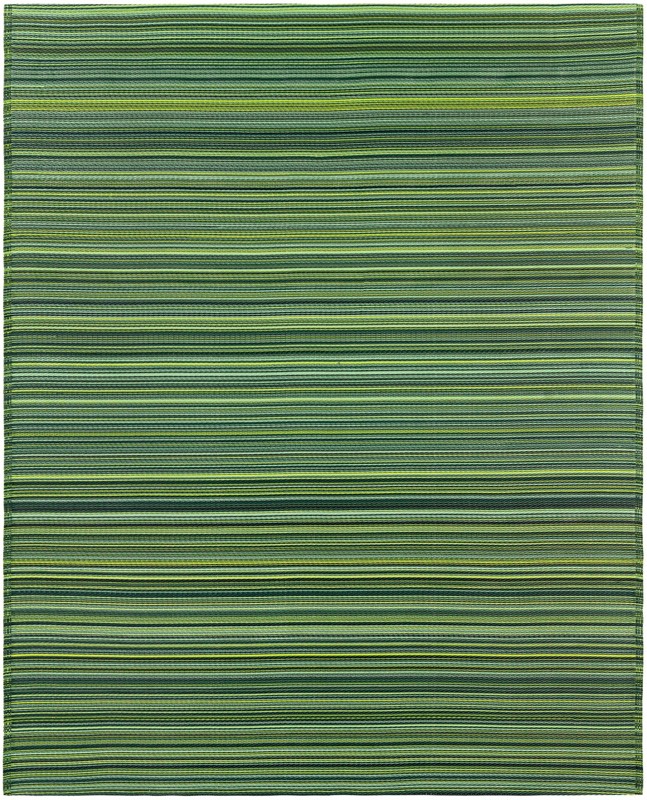 7' 10 x 10' Hollister · Striped Outdoor Rug, green