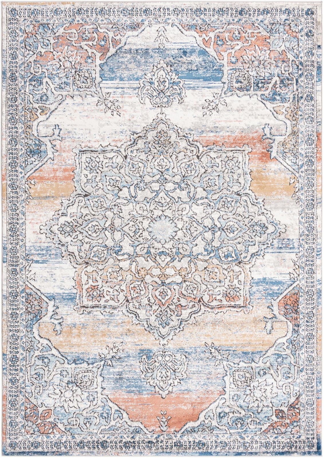 6' x 9' Wade · Border rug, multi