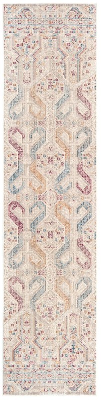 2' x 8' Livingston · Tribal geometric rug, ivory and multi