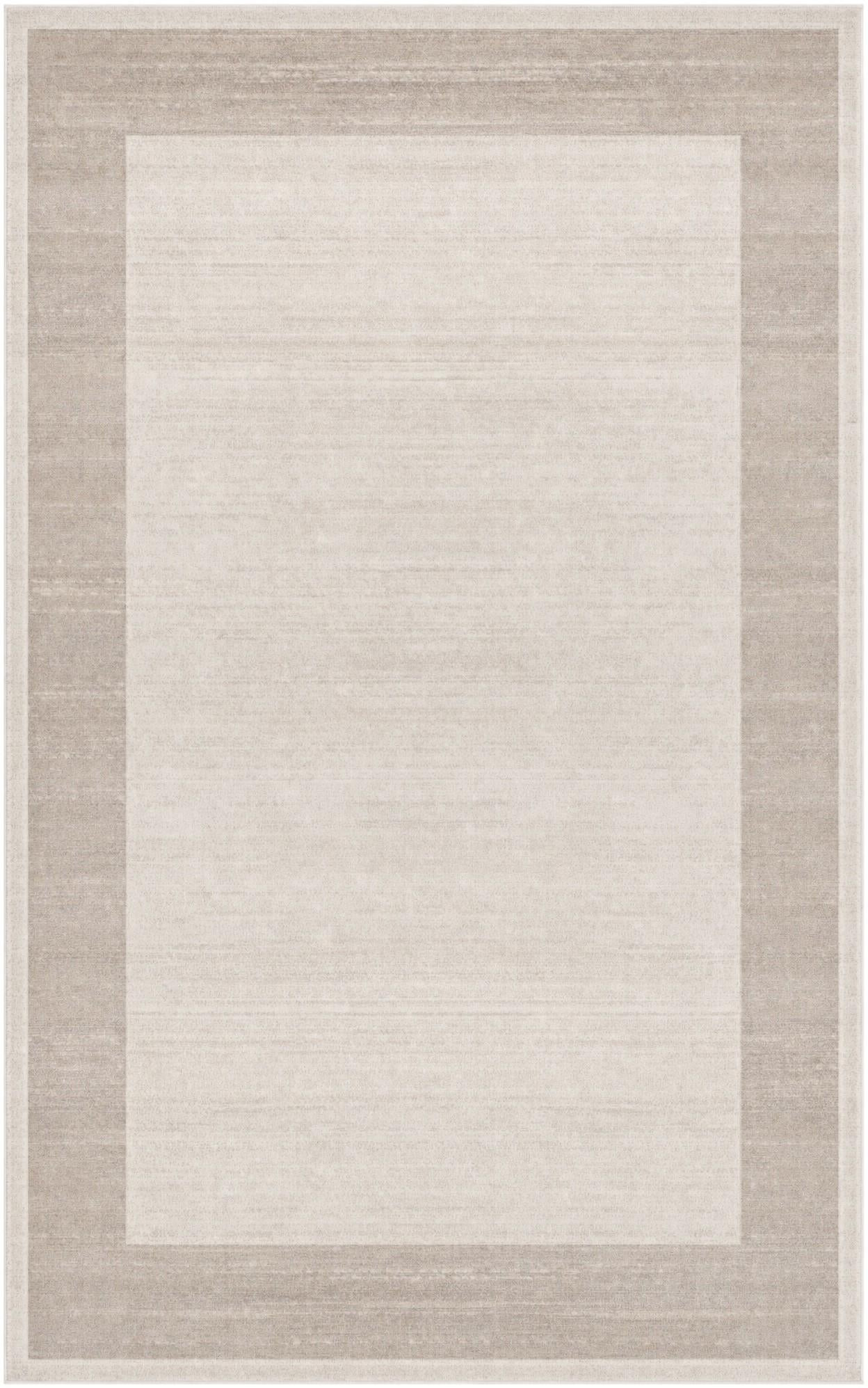 3' 3 x 5' 3 Stanway · Border rug, beige and cream