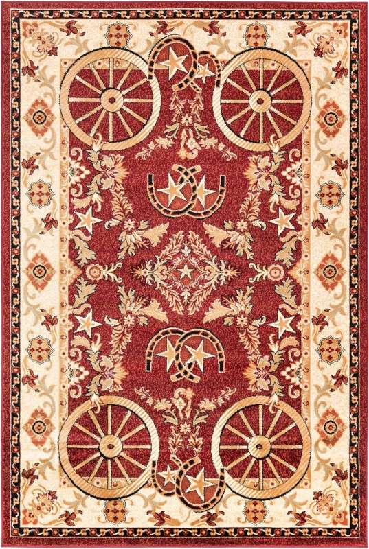 Tabor · Border rug, red