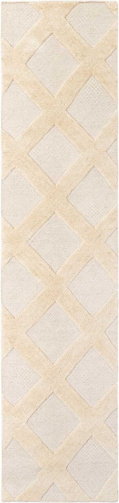 2' 7 x 12' Guthrie · Diamond Wool Rug, ivory